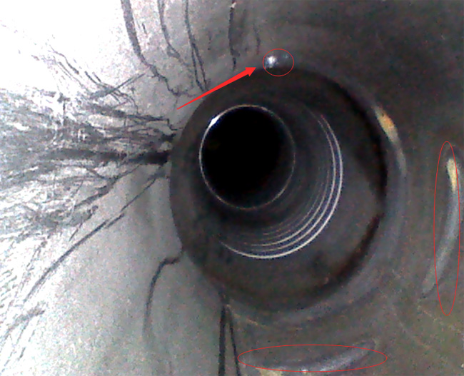 CIE便攜式汽車內窺鏡觀測到的汽車發(fā)動機內細小缺陷情況