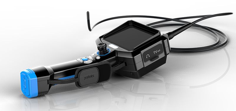 HIE手持式內(nèi)窺鏡手柄+綁帶，單手即可完成所有操作，長(zhǎng)時(shí)間使用輕松、易操作